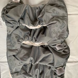 BumGenius Elemental 3 (organic) four gray diapers in GUC